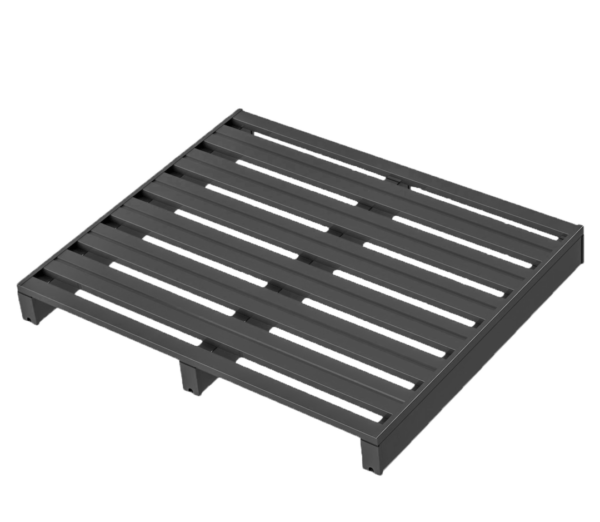 一個鐵灰色的鋼製棧板