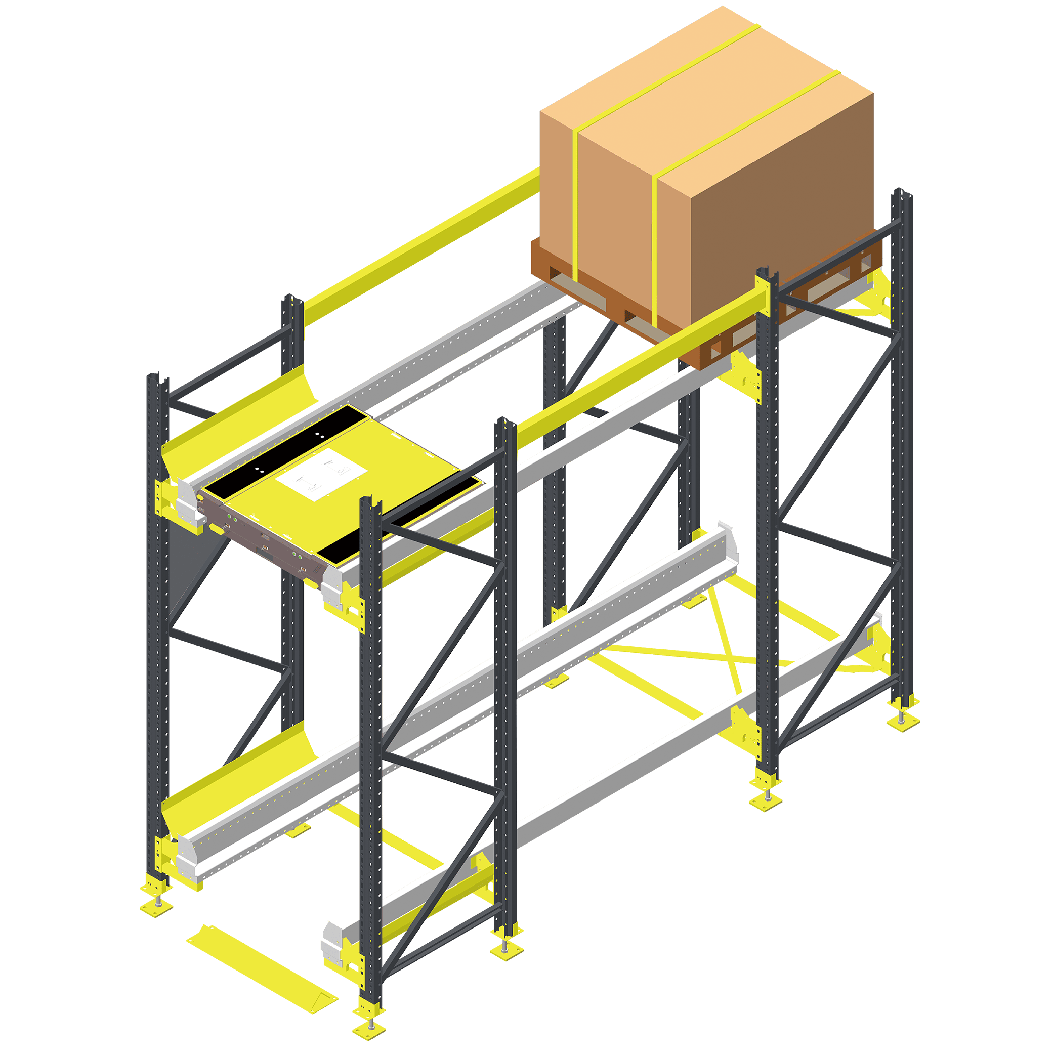 穿梭式料架3D圖